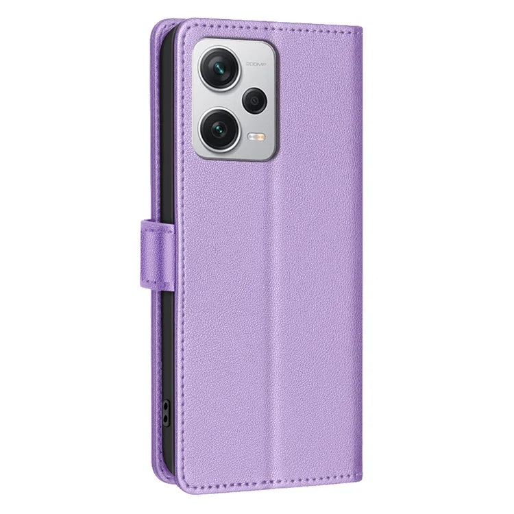 BINFEN COLOR BF32 For Xiaomi Redmi Note 12 Pro 5G / Note 12 Pro Speed 5G / Poco X5 Pro 5G PU Leather Phone Stand Cover
