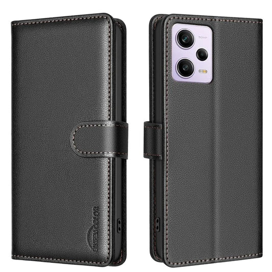 BINFEN COLOR BF32 For Xiaomi Poco X5 Pro 5G / Redmi Note 12 Pro 5G / Note 12 Pro Speed 5G Phone Case Litchi Texture Leather Cover