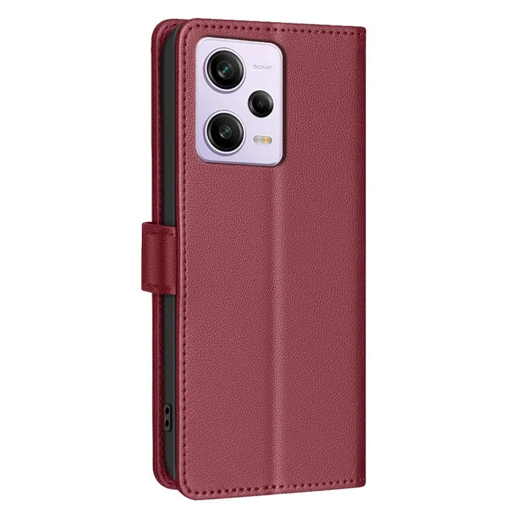 BINFEN COLOR BF32 For Xiaomi Poco X5 Pro 5G / Redmi Note 12 Pro 5G / Note 12 Pro Speed 5G Phone Case Litchi Texture Leather Cover