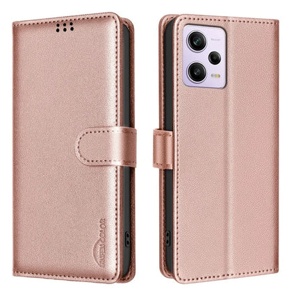 BINFEN COLOR BF32 For Xiaomi Poco X5 Pro 5G / Redmi Note 12 Pro 5G / Note 12 Pro Speed 5G Phone Case Litchi Texture Leather Cover