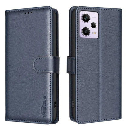 BINFEN COLOR BF32 For Xiaomi Poco X5 Pro 5G / Redmi Note 12 Pro 5G / Note 12 Pro Speed 5G Phone Case Litchi Texture Leather Cover