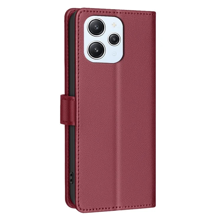 BINFEN COLOR BF32 For Xiaomi Redmi 12 4G Case RFID Blocking Leather Flip Stand Phone Cover