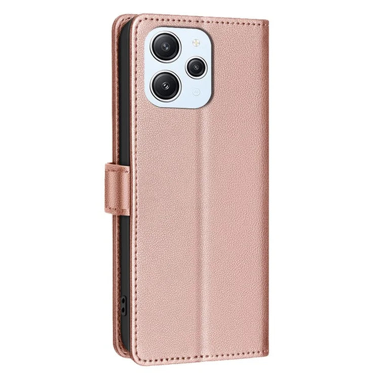 BINFEN COLOR BF32 For Xiaomi Redmi 12 4G Case RFID Blocking Leather Flip Stand Phone Cover