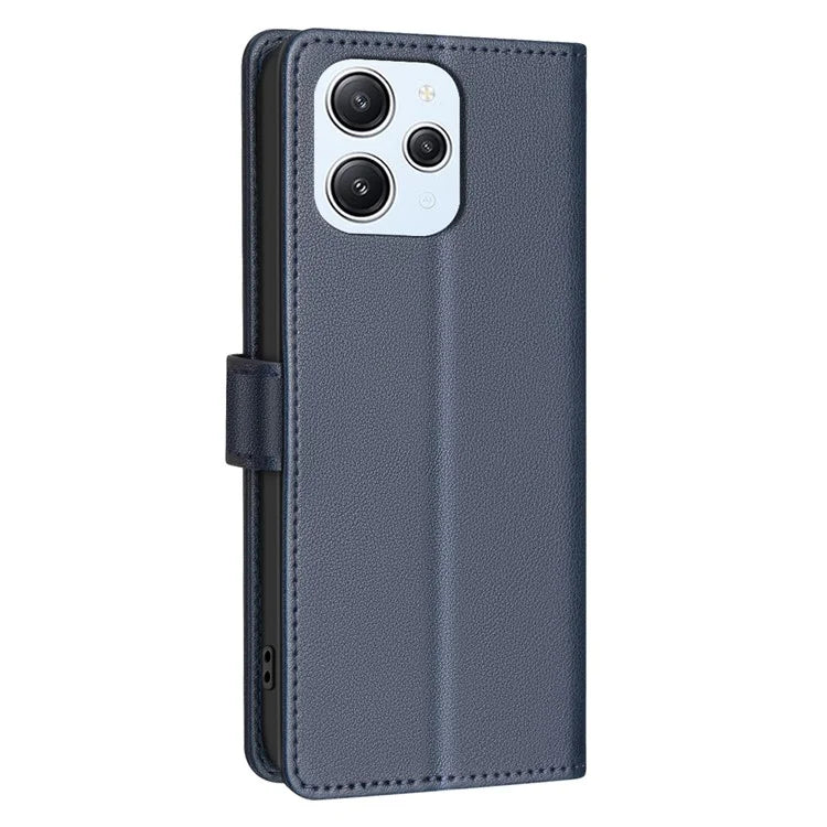 BINFEN COLOR BF32 For Xiaomi Redmi 12 4G Case RFID Blocking Leather Flip Stand Phone Cover