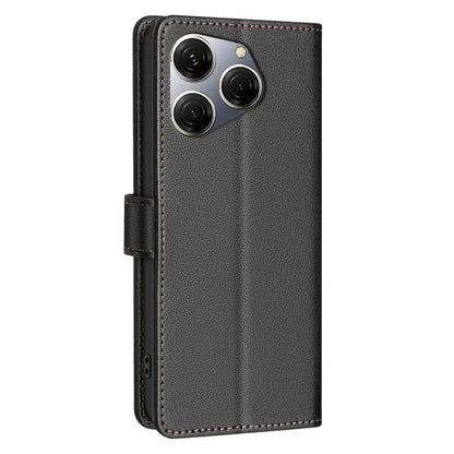 BINFEN COLOR BF32 For TECNO Spark 20 Pro Leather Case RFID Blocking Lychee Texture