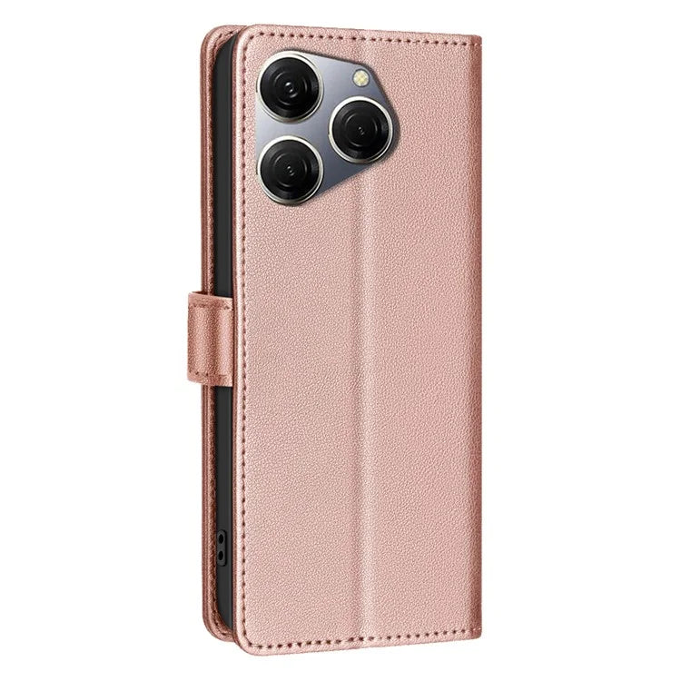 BINFEN COLOR BF32 For TECNO Spark 20 Pro Leather Case RFID Blocking Lychee Texture