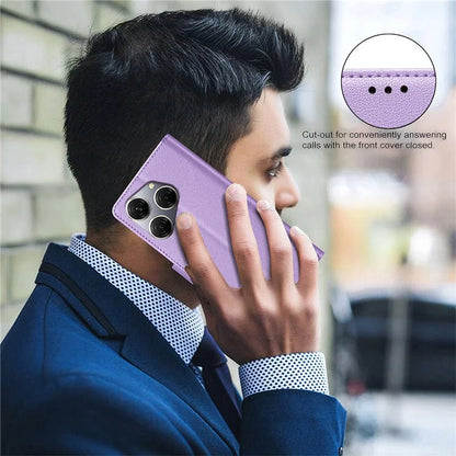 BINFEN COLOR BF32 For TECNO Spark 20 Pro Leather Case RFID Blocking Lychee Texture