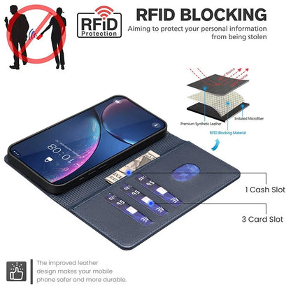BINFEN COLOR BF32 For TECNO Spark 20 Pro Leather Case RFID Blocking Lychee Texture