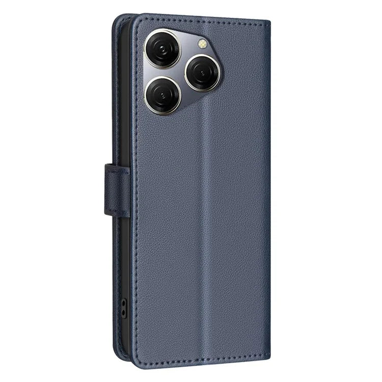 BINFEN COLOR BF32 For TECNO Spark 20 Pro Leather Case RFID Blocking Lychee Texture