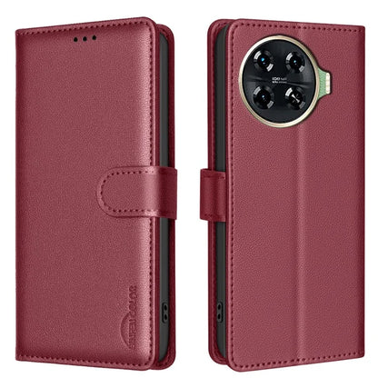 BINFEN COLOR BF32 For TECNO Spark 20 Pro+ Case Leather Flip Cover RFID Blocking