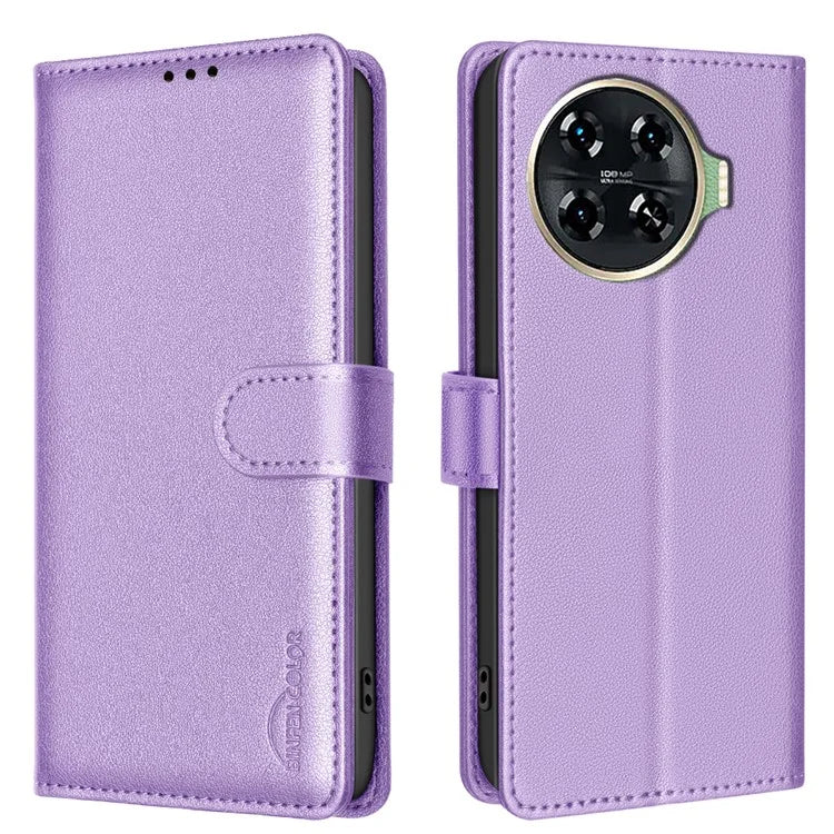 BINFEN COLOR BF32 For TECNO Spark 20 Pro+ Case Leather Flip Cover RFID Blocking