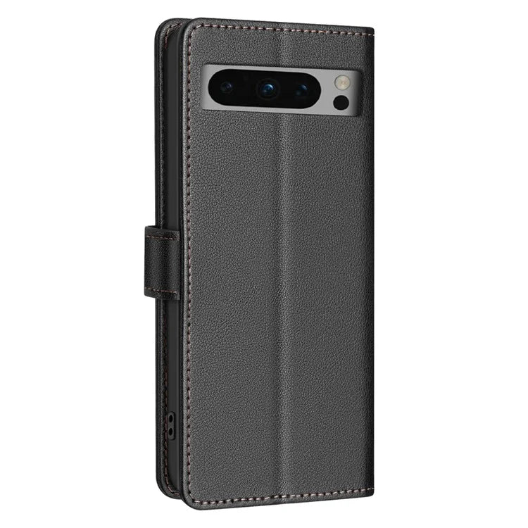 BINFEN COLOR BF32 For Google Pixel 8 Pro RFID Blocking Phone Case Litchi Texture Leather Phone Cover