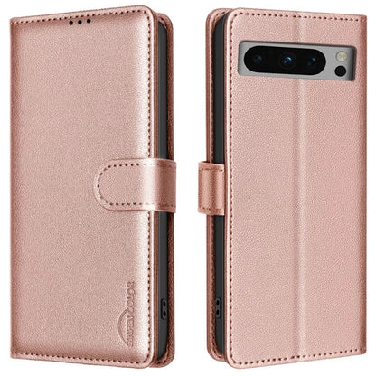 BINFEN COLOR BF32 For Google Pixel 8 Pro RFID Blocking Phone Case Litchi Texture Leather Phone Cover