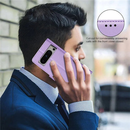 BINFEN COLOR BF32 For Google Pixel 8 Pro RFID Blocking Phone Case Litchi Texture Leather Phone Cover
