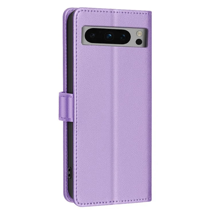 BINFEN COLOR BF32 For Google Pixel 8 Pro RFID Blocking Phone Case Litchi Texture Leather Phone Cover