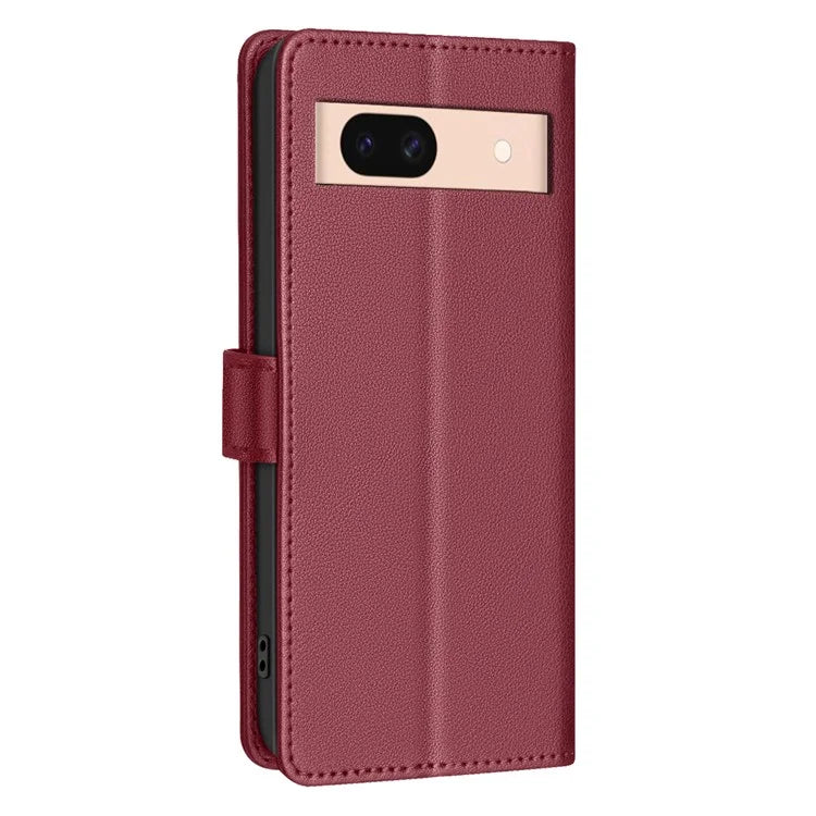 BINFEN COLOR BF32 For Google Pixel 8a Mobile Phone Case Litchi Texture RFID Blocking Leather Stand Cover