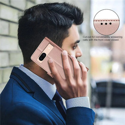 BINFEN COLOR BF32 For Google Pixel 8a Mobile Phone Case Litchi Texture RFID Blocking Leather Stand Cover