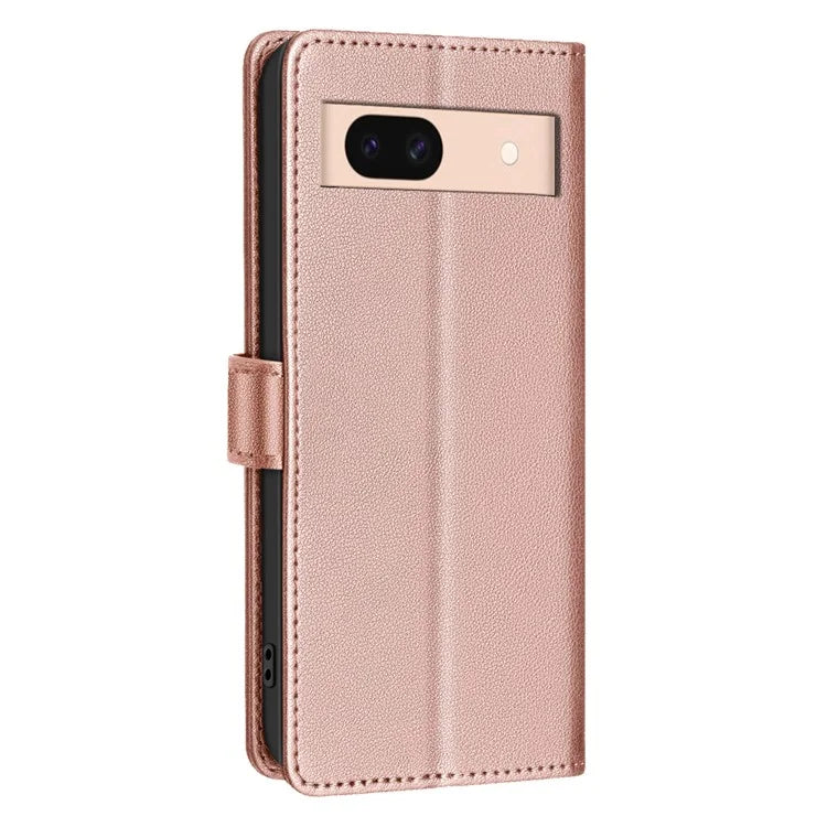 BINFEN COLOR BF32 For Google Pixel 8a Mobile Phone Case Litchi Texture RFID Blocking Leather Stand Cover