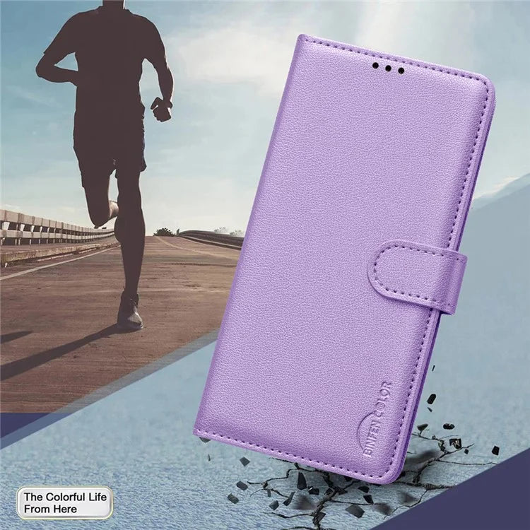 BINFEN COLOR BF32 For Google Pixel 8a Mobile Phone Case Litchi Texture RFID Blocking Leather Stand Cover