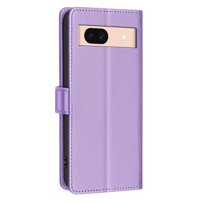 BINFEN COLOR BF32 For Google Pixel 8a Mobile Phone Case Litchi Texture RFID Blocking Leather Stand Cover
