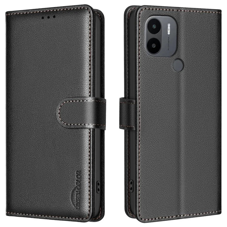 BINFEN COLOR BF32 For Xiaomi Redmi A1 4G / A2 4G / A1+ 4G / A2+ 4G / Poco C50 4G Case Litchi Texture RFID Blocking Leather Phone Cover