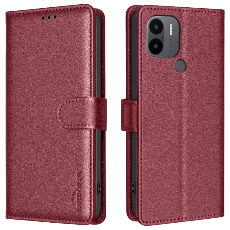 BINFEN COLOR BF32 For Xiaomi Redmi A1 4G / A2 4G / A1+ 4G / A2+ 4G / Poco C50 4G Case Litchi Texture RFID Blocking Leather Phone Cover