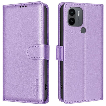 BINFEN COLOR BF32 For Xiaomi Redmi A1 4G / A2 4G / A1+ 4G / A2+ 4G / Poco C50 4G Case Litchi Texture RFID Blocking Leather Phone Cover