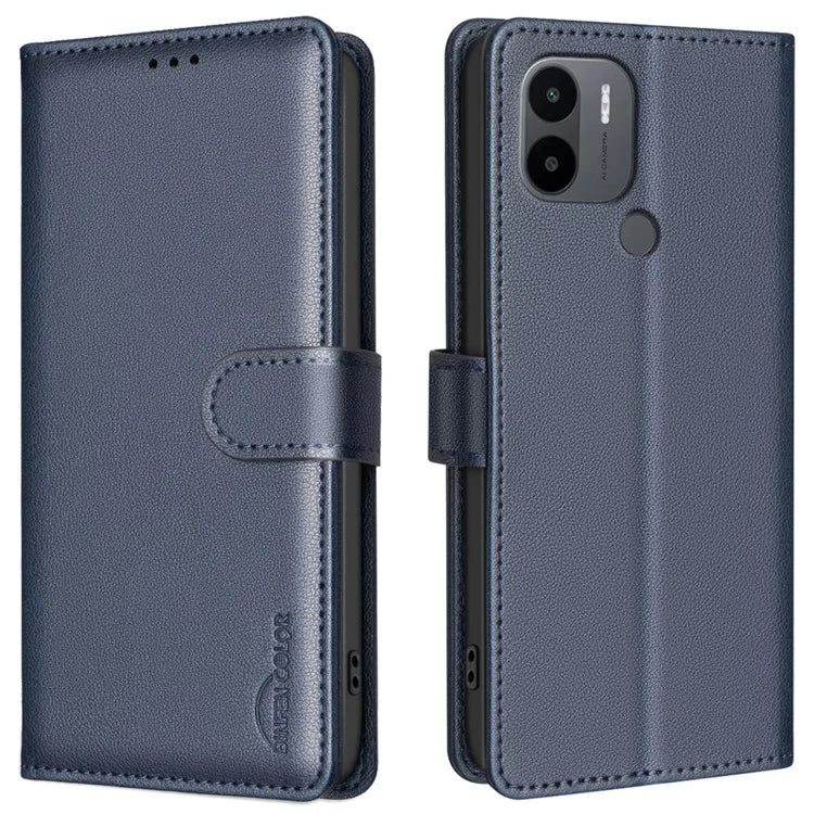 BINFEN COLOR BF32 For Xiaomi Redmi A1 4G / A2 4G / A1+ 4G / A2+ 4G / Poco C50 4G Case Litchi Texture RFID Blocking Leather Phone Cover