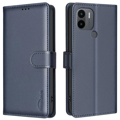 BINFEN COLOR BF32 For Xiaomi Redmi A1 4G / A2 4G / A1+ 4G / A2+ 4G / Poco C50 4G Case Litchi Texture RFID Blocking Leather Phone Cover