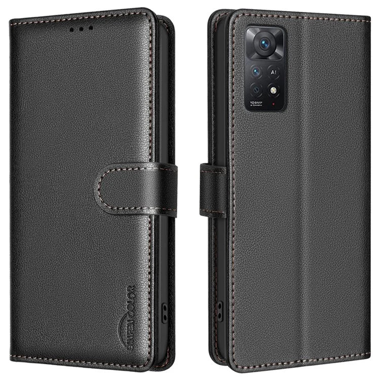 BINFEN COLOR BF32 For Xiaomi Redmi Note 11 Pro 4G (Mediatek) / Note 11 Pro 5G (Qualcomm) / Note 12 Pro 4G Leather Phone Cover
