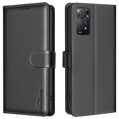 BINFEN COLOR BF32 For Xiaomi Redmi Note 11 Pro 4G (Mediatek) / Note 11 Pro 5G (Qualcomm) / Note 12 Pro 4G Leather Phone Cover