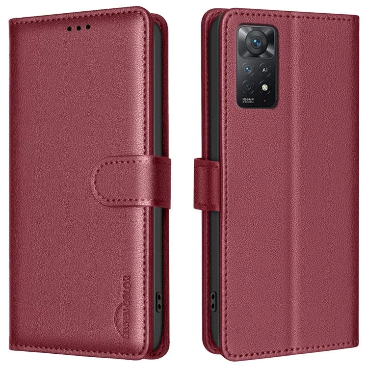BINFEN COLOR BF32 For Xiaomi Redmi Note 11 Pro 4G (Mediatek) / Note 11 Pro 5G (Qualcomm) / Note 12 Pro 4G Leather Phone Cover