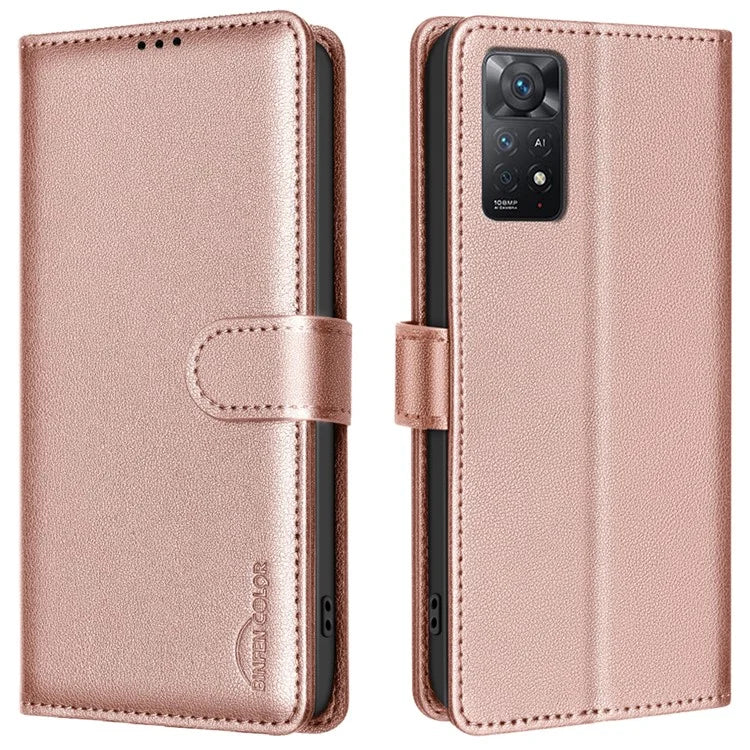 BINFEN COLOR BF32 For Xiaomi Redmi Note 11 Pro 4G (Mediatek) / Note 11 Pro 5G (Qualcomm) / Note 12 Pro 4G Leather Phone Cover