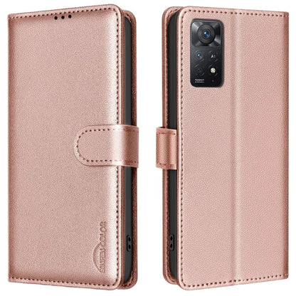 BINFEN COLOR BF32 For Xiaomi Redmi Note 11 Pro 4G (Mediatek) / Note 11 Pro 5G (Qualcomm) / Note 12 Pro 4G Leather Phone Cover