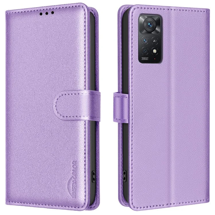 BINFEN COLOR BF32 For Xiaomi Redmi Note 11 Pro 4G (Mediatek) / Note 11 Pro 5G (Qualcomm) / Note 12 Pro 4G Leather Phone Cover