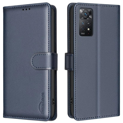 BINFEN COLOR BF32 For Xiaomi Redmi Note 11 Pro 4G (Mediatek) / Note 11 Pro 5G (Qualcomm) / Note 12 Pro 4G Leather Phone Cover
