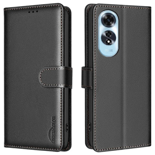 BINFEN COLOR BF32 For Oppo A60 4G Phone Case Litchi Texture RFID Blocking Leather Phone Cover
