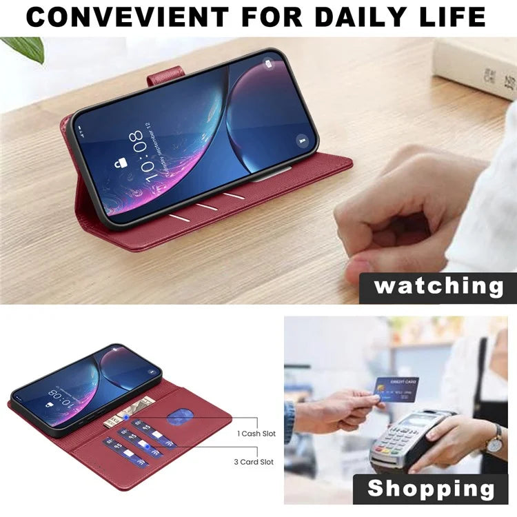 BINFEN COLOR BF32 For Honor 90 Pro Case RFID Blocking Phone Cover PU Leather Shell
