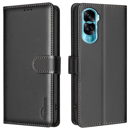 BINFEN COLOR BF32 For Honor 90 Lite 5G / X50i 5G Leather Case RFID Blocking Phone Cover