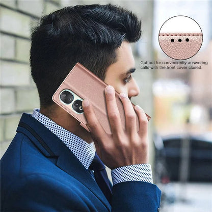 BINFEN COLOR BF32 For Honor 90 Case RFID Blocking PU Leather Protective Phone Cover