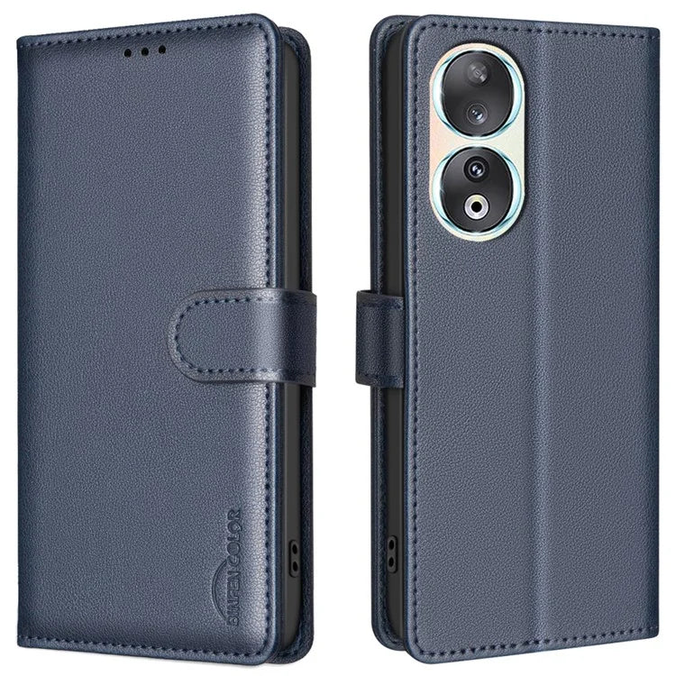 BINFEN COLOR BF32 For Honor 90 Case RFID Blocking PU Leather Protective Phone Cover