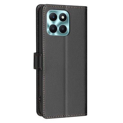 BINFEN COLOR BF32 For Honor X6a 4G Leather Phone Case Litchi Texture RFID Blocking