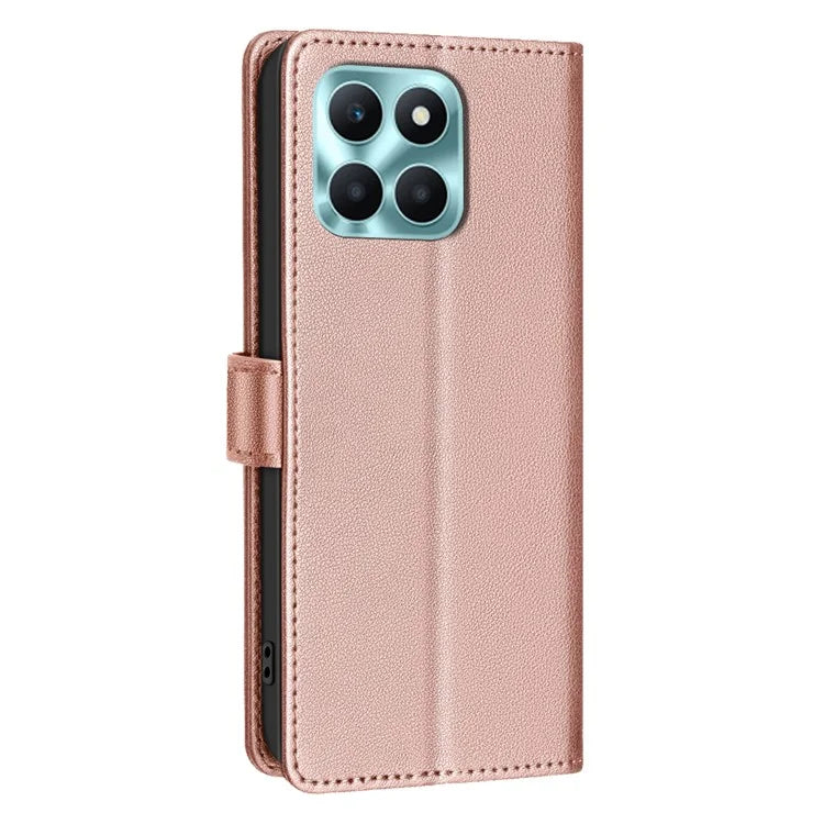 BINFEN COLOR BF32 For Honor X6a 4G Leather Phone Case Litchi Texture RFID Blocking