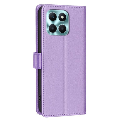 BINFEN COLOR BF32 For Honor X6a 4G Leather Phone Case Litchi Texture RFID Blocking