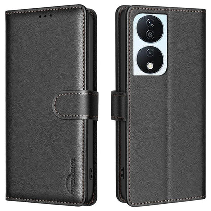 BINFEN COLOR BF32 For Honor X7b 4G / 90 Smart Case Leather Cover RFID Blocking