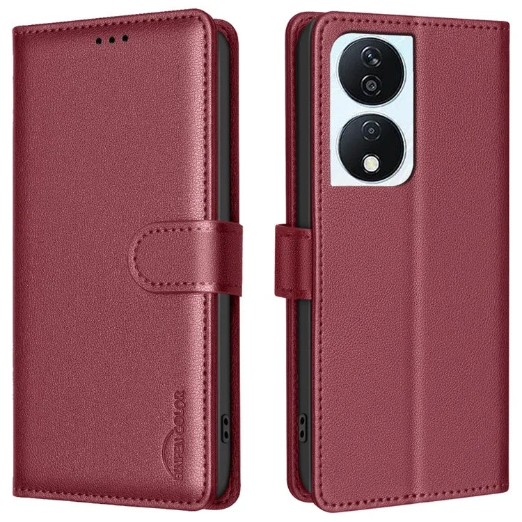 BINFEN COLOR BF32 For Honor X7b 4G / 90 Smart Case Leather Cover RFID Blocking