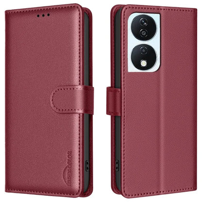 BINFEN COLOR BF32 For Honor X7b 4G / 90 Smart Case Leather Cover RFID Blocking
