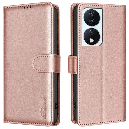 BINFEN COLOR BF32 For Honor X7b 4G / 90 Smart Case Leather Cover RFID Blocking