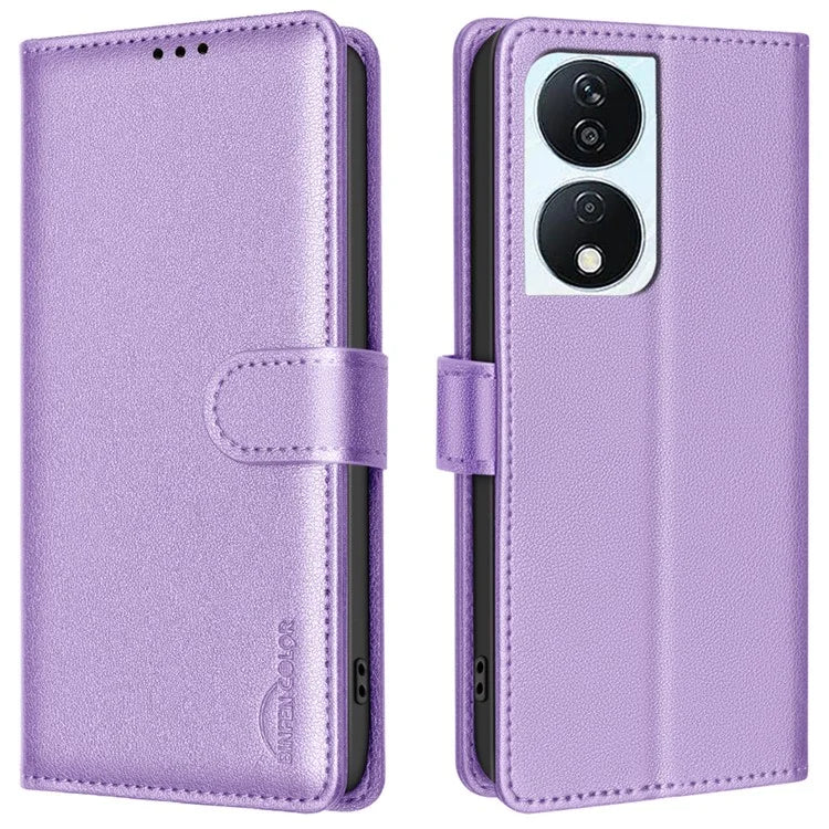 BINFEN COLOR BF32 For Honor X7b 4G / 90 Smart Case Leather Cover RFID Blocking
