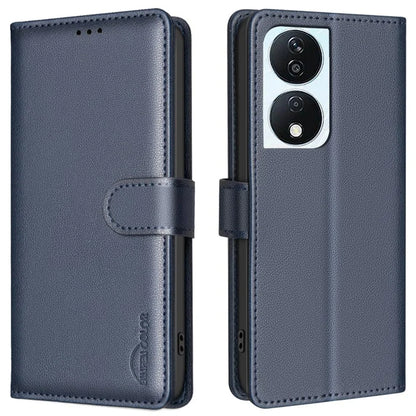 BINFEN COLOR BF32 For Honor X7b 4G / 90 Smart Case Leather Cover RFID Blocking